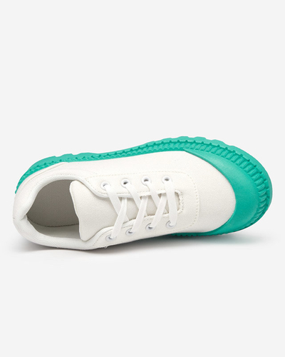 OUTLET Tenisi dama albi cu talpa verde Comp - Incaltaminte
