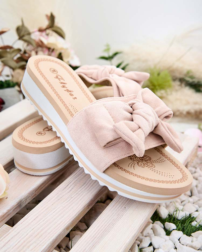 Royalfashion Șlapi de damă cu fundiță Erinner