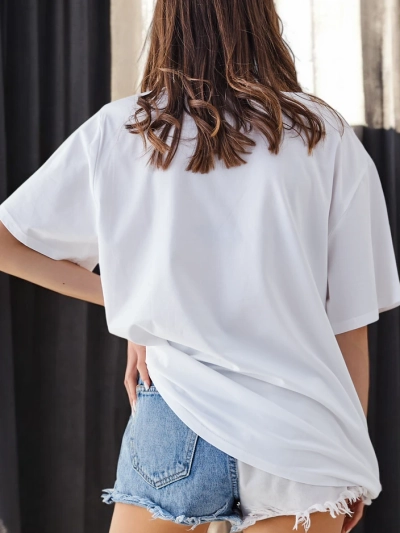Royalfashion Tricou din bumbac pentru femei Fluture romantic