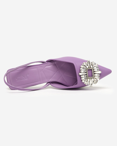 OUTLET Pantofi violet dama cu toc Arga - Incaltaminte