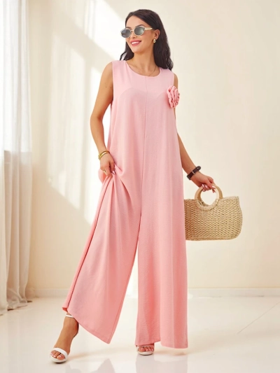 Atena Rosa Palazzo – kombinezon elegant cu bretele din țesătură de viscoză