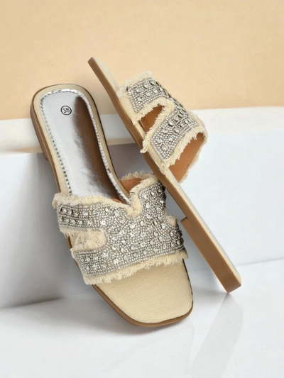 Royalfashion Sandale de damă cu strasuri CrystalEase
