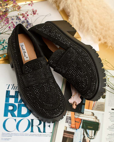 Royalfashion Mocasini de damă cu zirconii Epolls