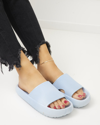 Papuci de cauciuc albastru cu relief Olinda - Incaltaminte