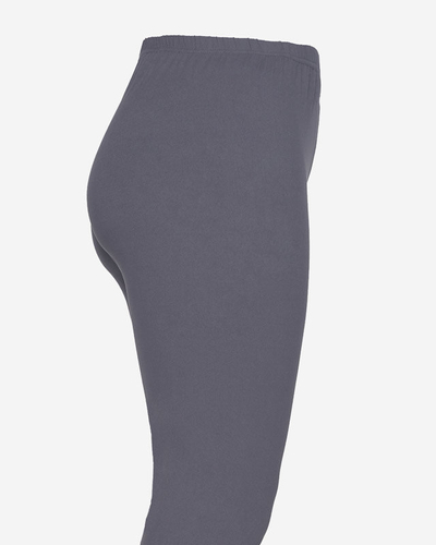 Jambiere de damă gri închis din bambus PLUS SIZE - Îmbrăcăminte