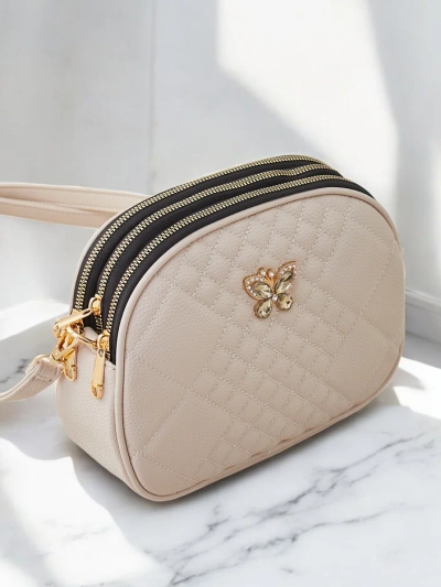 Geantă ovală mică pentru femei Royalfashion, din eco-leather