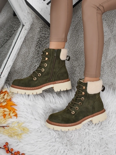 Botine traper de damă cu blană Tessara