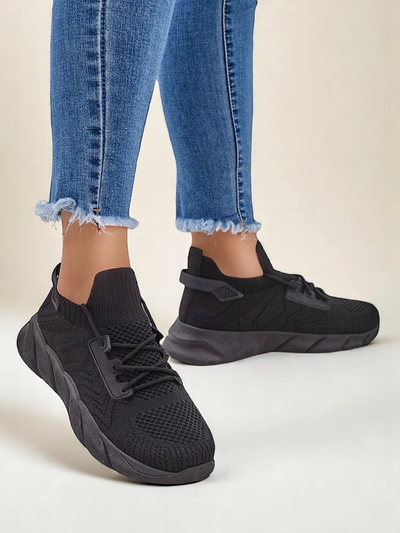 Royalfashion Pantofi sport din material textil pentru femei cu șireturi Amaney