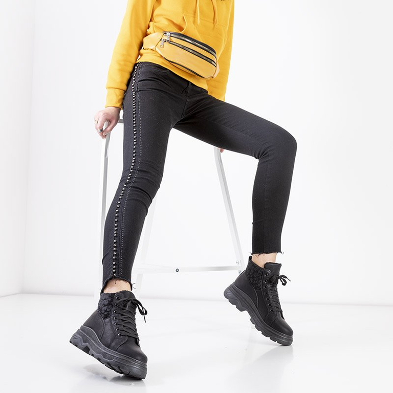 OUTLET Încălțăminte sport izolată pentru femei negre de la Fturen - Încălțăminte