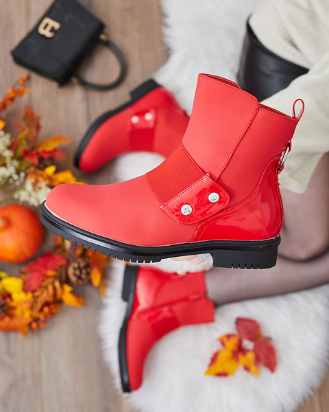 Royalfashion Cizme roșii mate pentru femei Setipfa