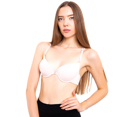 Sutien push-up pentru femei roz deschis fără fixare - Lenjerie intimă