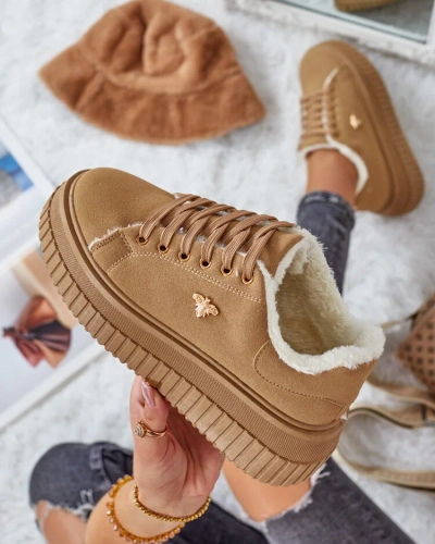 Royalfashion Adidași de damă încălțați cu blană Noxu