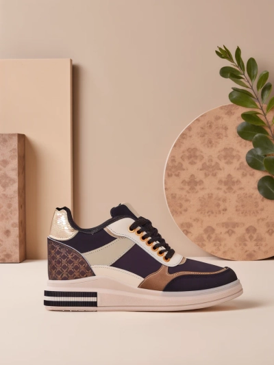 Sneakers cu toc wedges pentru femei Royalfashion Zerron