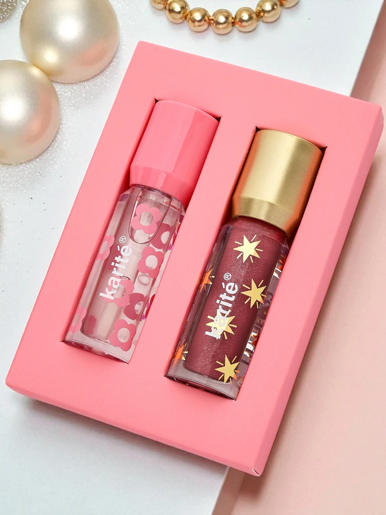 Fiercely Red 2in1 গ্লিটার লিপ গ্লস এন্ড ক্লিয়ার লিপ গ্লস