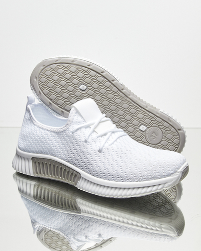 Pantofi sport alb din material textil pentru femei Vobbu- Footwear