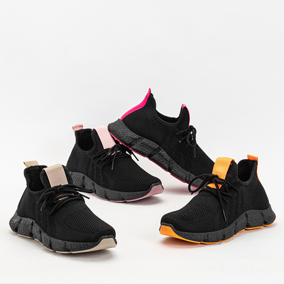 Pantofi sport de dama Bommgi negri si roz - Incaltaminte