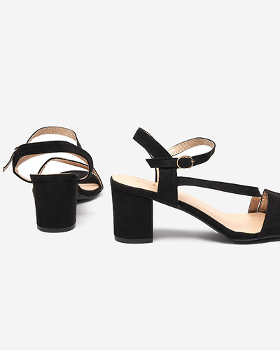 OUTLET Sandale dama pe un post negru Klodu- Pantofi