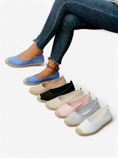 Espadrile ecologice din suede pentru femei Royalfashion Aroles