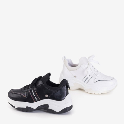 OUTLET Încălțăminte sport dama neagră pe talpă masivă Frewana - Încălțăminte