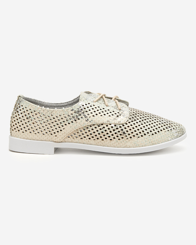 OUTLET Pantofi de dama verde deschis cu ajurata Kotniso - Incaltaminte