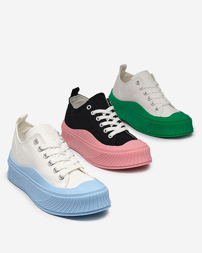 OUTLET Tenisi dama albi si verzi Nerikas - Incaltaminte