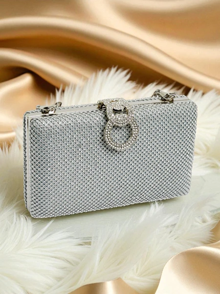 Royalfashion Kopertowa torebka damska z cyrkoniami Armeddo