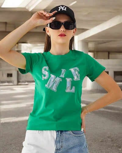 Bluză de bumbac Royalfashion pentru femei cu inscripția