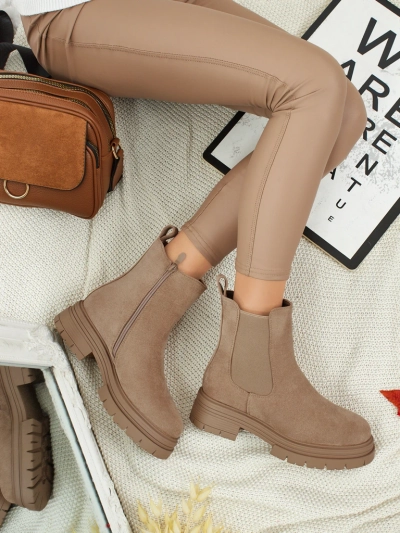 Damskie botki a'la sztyblety z eko-zamszu Lunvor