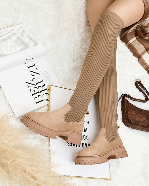 Royalfashion Cizme peste genunchi slip-on de damă Senolel