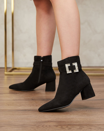 Royalfashion Cizme stiletto joase pentru femei negre Masemart