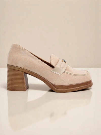 Mocasini cu toc bloc de damă Royalfashion Evelay