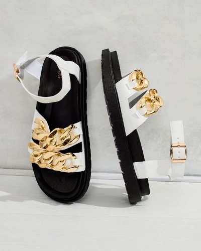 Royalfashion Sandale Leo din piele ecologică pentru femei