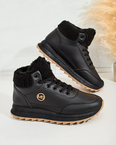 Royalfashion Adidași încălțați cu blană naturală Frozit pentru femei