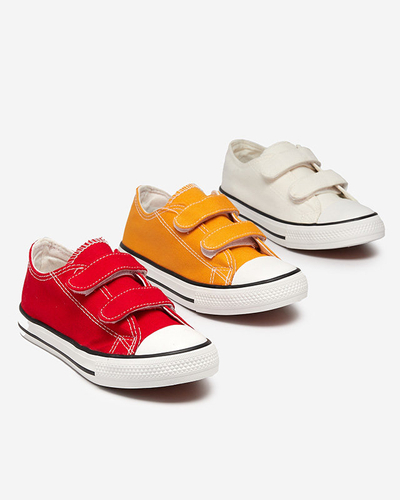 OUTLET Tenisi Bovis Velcro fete alb-ecru - Incaltaminte