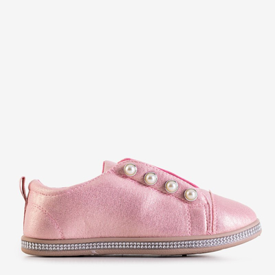 OUTLET Tenisi copii roz cu perle Merina - Incaltaminte