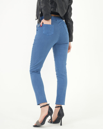 Treggings skinny de damă bleumarin - Îmbrăcăminte