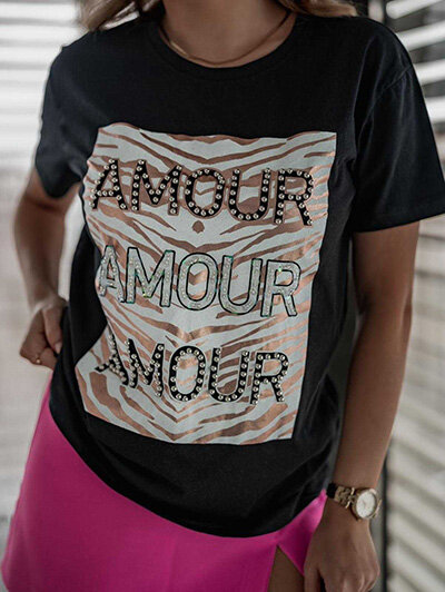 Royalfashion Bluză pentru femei cu imprimeu decorativ