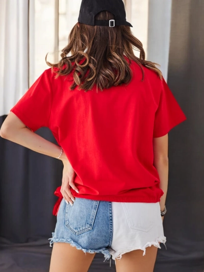 Royalfashion Tricou din bumbac pentru femei LOVE cu strasuri