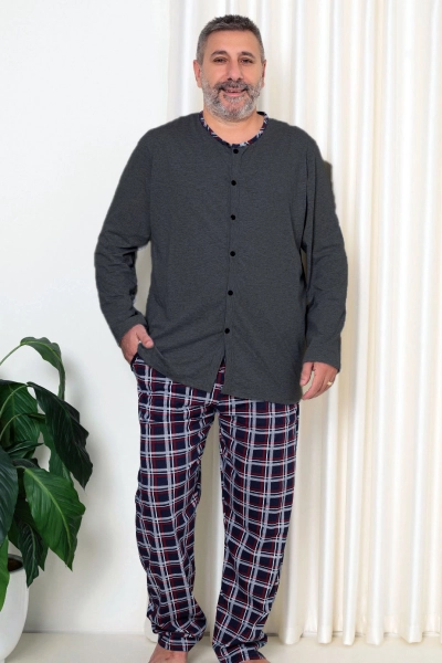 Royalfashion Pijamale din Bumbac cu Pattern pentru Bărbați MARIME MARE