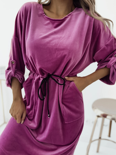 Royalfashion Rochie midi fucsia pentru femei