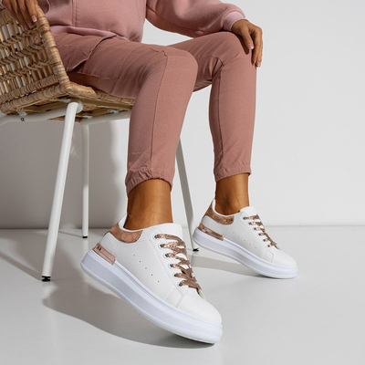 Încălțăminte sport dama Pamelia albă și aurie - Îmbrăcăminte