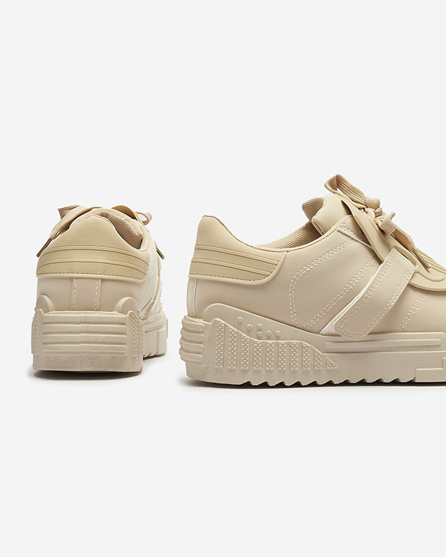 Pantofi sport de damă bej cu inserții de cauciuc Inika - Încălțăminte