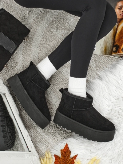 Botine scurte de damă tip snowboots Vespera