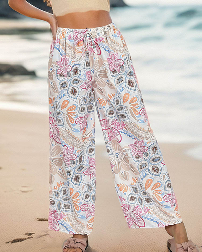 Royalfashion Pantaloni largi cu model pentru femei