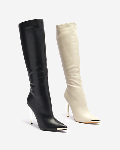OUTLET Cizme stiletto de damă negre Stevib- Footwear