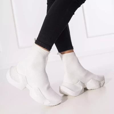 OUTLET Pantofi sport inalti dama Gohi albi - Incaltaminte
