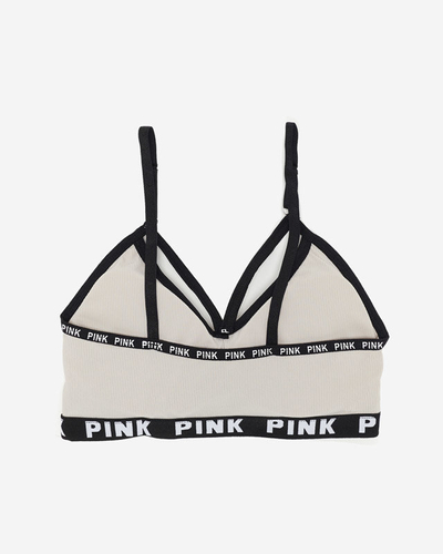 Sutien sport damă gri cu inscripții - Lenjerie intima