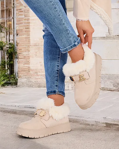 Royalfashion Cizme scurte pentru femei a'la cizme de zăpadă Dobis