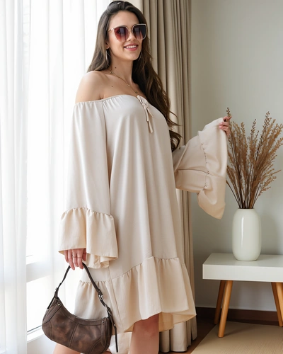 Rochie Royalfashion pentru femei în stil spaniol cu volane oversized