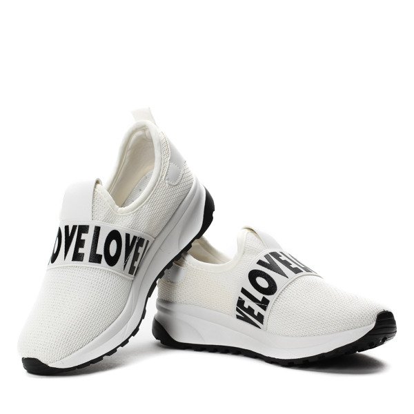 Białe sportowe buty Oaklee- Obuwie